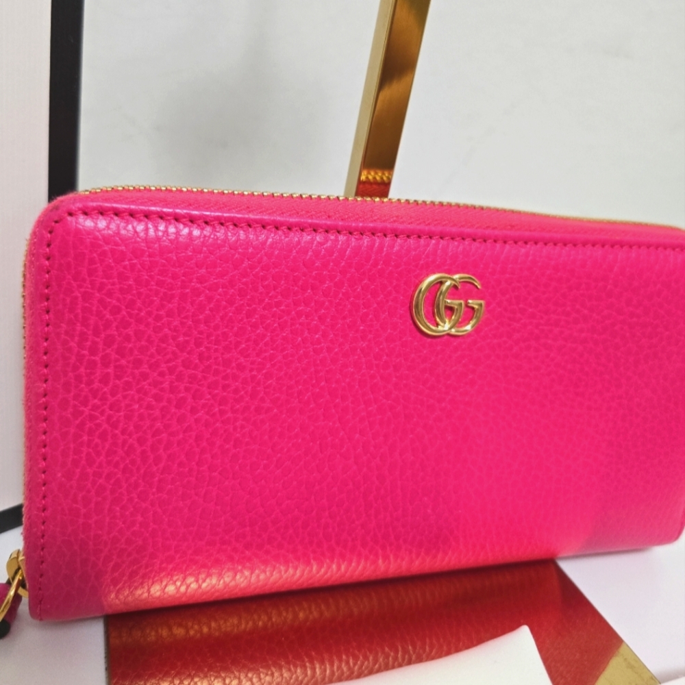 Gucci GG Marmont zip-around Zip-Around Wallet Pink - Picture 3 of 5